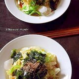 キャベツと若芽だけの冷やし中華